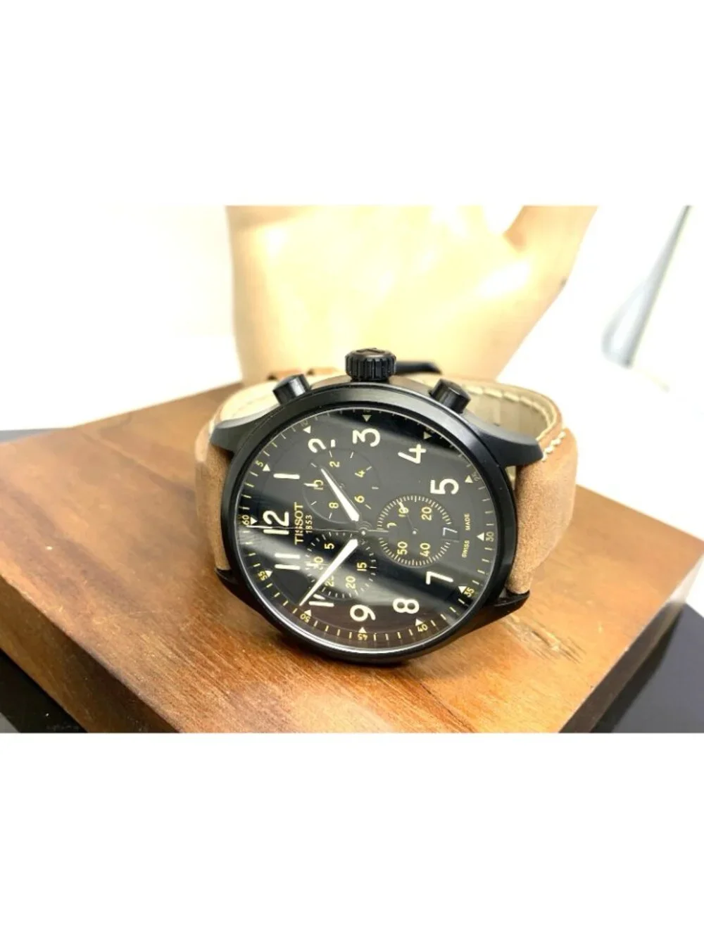 Tissot Men's Watch Swiss Quartz Chronograph 45mm Brown Leather T1166173605203